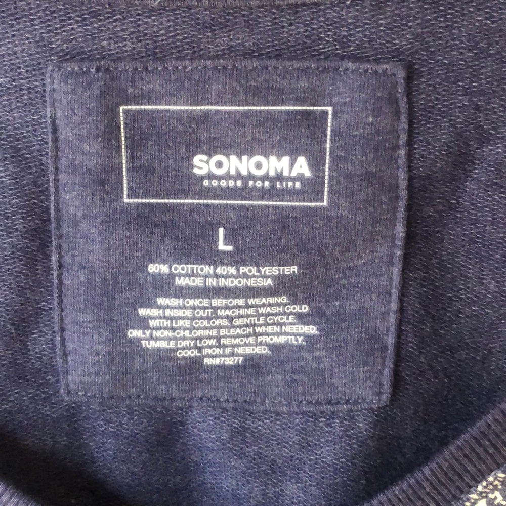 😊 4 for $10 Sonoma V-Neck Sweatshirt  Gently Worn - Picture 2 of 2